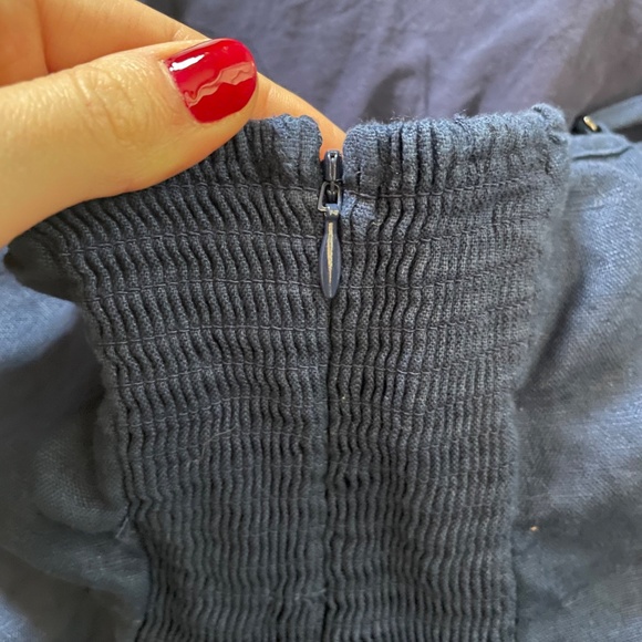 Reformation Ciara Linen Romper Size 2 Sleeveless Linen Romper w/ Back Smocking - Picture 4 of 7